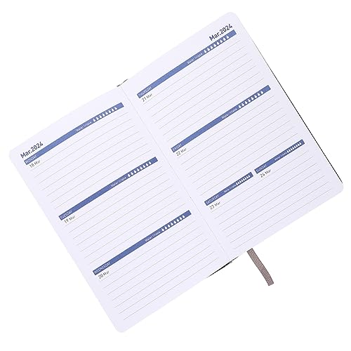 NAMOARLY büromaterial office supplies the notebook Arbeitsplaner Terminkalender Sidekick-Notizblock tägliches Kalenderbuch Budget Bürokonferenznotizbuch Agenda Notizblock Papier Black von NAMOARLY