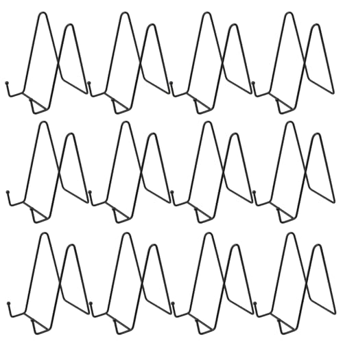 NAMYEUT 12 Stück Metall Tellerständer Schwarz, 4 Zoll Staffelei Aufsteller Eisen Display Ständer Plattenhalter, Metall Tellerhalter Ständer für Foto, Kunst, Teller, Rahmenhalter und Tabletop Art von NAMYEUT