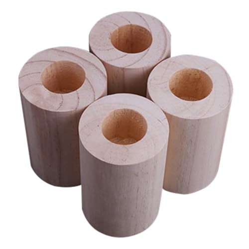 NANNAN3360 Holz Möbelerhöher Schwerlast Betterhöher 4 Stück Stützfüße Hebt die Höhe um 5–15 cm Zylindrische Möbelbeine, für Sofa Tisch Schränke (Ø3.5cm-Increase Height 10cm) von NANNAN3360