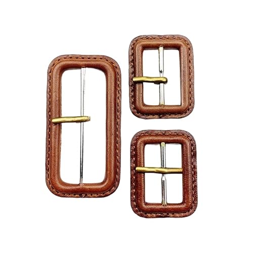 NANZU 26/52MM 1/3Stk Rot Braun Echtleder Schnalle Ersatz Lederbezogene Gürtelschnalle Ersatz mit Stift zum Basteln von Triglide Slider Schnalle NANZU 26/52MM 1/3Stk Rot Braun Echtleder Schnalle Ersatz Lederbezogene Gürtelschnalle Ersatz mit Stift zum Basteln von Triglide Slider Schnalle von NANZU