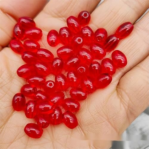 NANZU 8/11mm 200 pièces perles de verre en Forme de riz Olive Pour la Fabrication de bijoux Bracelet artisanat Collier Bracelets perles de Cristal bricolage Pour l'artisanat von NANZU