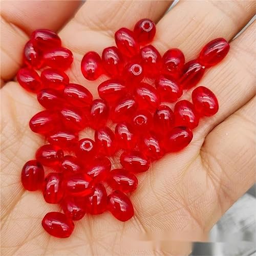 NANZU 8/11mm 200 pièces perles de verre en Forme de riz Olive Pour la Fabrication de bijoux Bracelet artisanat Collier Bracelets perles de Cristal bricolage Pour l'artisanat von NANZU