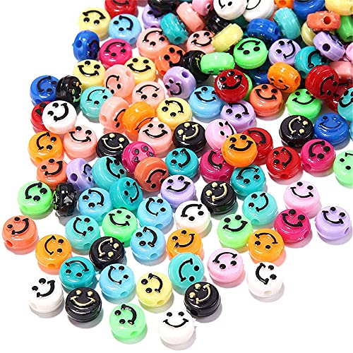 Ailovone Rund Perlen Set 100 Stück 10MM Handgefertigte Perlen Gemischte Farben Bunt Perlen Perlen für Armbänder Diy Mini Armbänder für Kinder Erwachsene Schmuck Ringe Ketten (100pcs) von NAQ