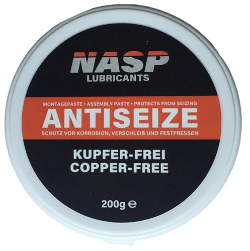 NASP Anti-Seize Schraubenpaste Montagepaste gegen Festfressen Festrosten 200gr Dose - Frei von Kupfer & Lithiumseife von Sattie