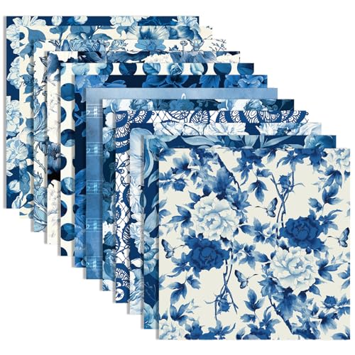 NASSMOSSE Sammelalbumpapier, 12x12 Zoll, 24 Laken Blue Aquarell Dekorative Doppelseite Cardstock für DIY-Karten, Journaling & Scrapbooking von NASSMOSSE