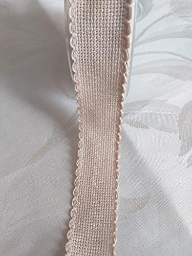 NASTRIFICIO ROSSI Klebeband Aida Stoffwalze 2,5 m TULIP ECRù 33 MM von NASTRIFICIO ROSSI SAS