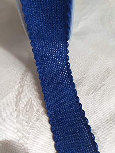 NASTRIFICIO ROSSI SAS Aida-Stoffband, 2,5 m, Weihnachtsvariante, 33 mm (blau) von NASTRIFICIO ROSSI SAS