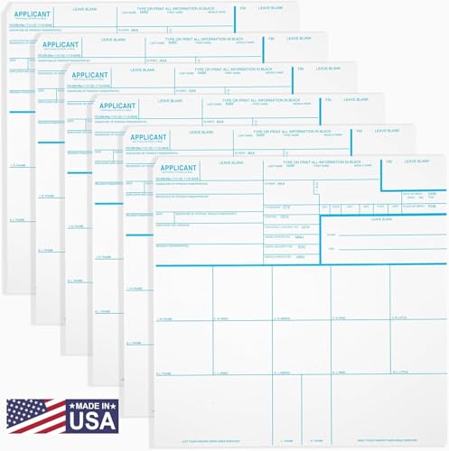 National Gun Trusts - Hergestellt in den USA – FD 258 Fingerabdruckkarten 2024, 1000 Stück – 11-1-20 neueste Version (ATF ORI) von NATIONAL GUN TRUSTS