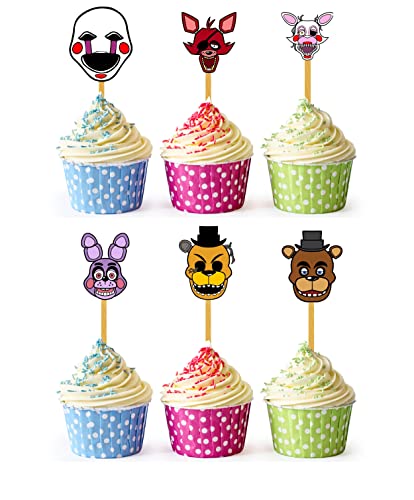 24 x Cupcake-Topper-Picks (Five Nights At Freddy's) von NATURAL BEHAVIOUR