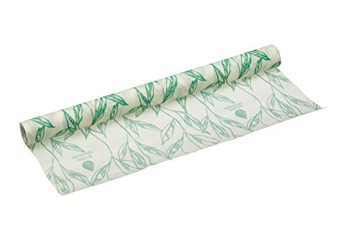 KitchenCraft Natural Elements Wiederverwendbare Lebensmittelverpackungsrolle aus Bio-Baumwolle als Alternative zu Frischhaltefolie, 1 m x 25 cm von NATURAL ELEMENTS