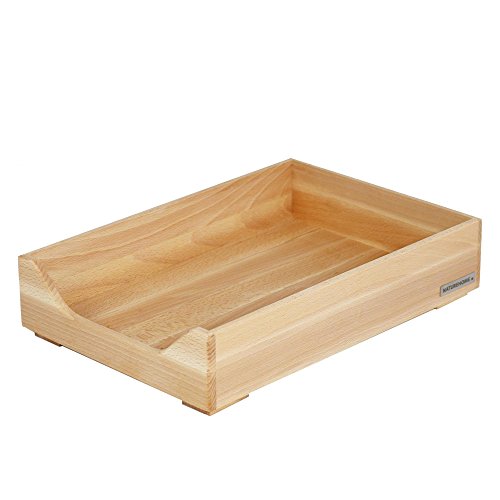 NATUREHOME ECO Designer Briefablage Buche 35x24x8cm liegende Aufbewahrung im Holz Organizer für Ihren Schreibtisch zur Ablage für Dokumente & Briefe. Bringen Sie Ordnung in Büro Schule Arbeitszimmer von NATUREHOME