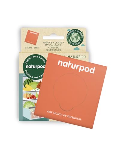 NATURPOD Frisches Gemüse und länger frisches Obst – natürlicher Obst- und Gemüsekonservierer für 1 Monat – absorbiert Ethylen aus Ihrem Kühlschrank – 100 % kompostierbar von NATURPOD