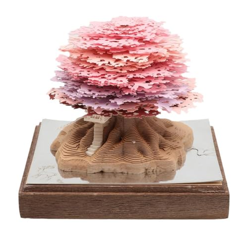 Four Seasons Panorama-Baumhaus, 3D-Papierskulptur, Geschenk, handgefertigte Kollektion, H7m5, Lichtnotiz, Geschenk inkl von NAUXIU