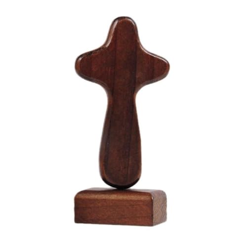 NAUXIU Kreuzstatue, Sammlerstück, Geschenk, dekorative Holzfigur, Ornament für Wohnzimmer, Bücherregal, Einweihungszimmer, Schlafzimmer, M3G7, Raumschreibtisch von NAUXIU