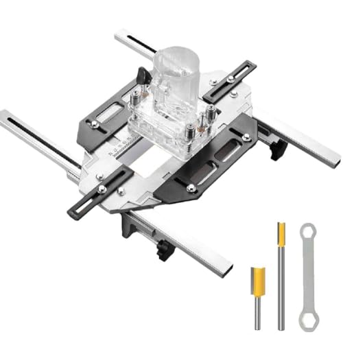 NAUXIU Scharniervorrichtung, flexibles Scharnierloch, Holzbearbeitung, Lochöffner, Schlitzlokator, Schablone, verstellbare Vorrichtung für Türscharnier Hi von NAUXIU