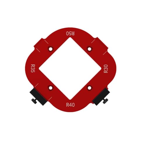 R2 x 9 Schablone, R-Winkel, Bogenschablone, Eckpositionierungsradius, Holzbearbeitungswerkzeuge, wiederverwendbar von NAUXIU