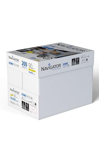 Navigator Home Pack – A4 Druckerpapier – Mehrzweck-Druckerpapier – Kopierpapier – Weiß – Box mit 10–90 g/m² – 200 Blatt von NAVIGATOR