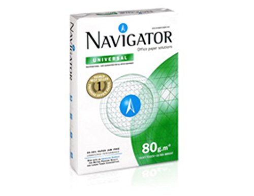 Navigator Universal Kopierpapier, Größe: A4, Farbe: Weiß, 80 g, 1 Ries,500 Blätter von NAVIGATOR