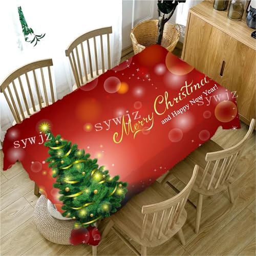 NAZARR Tischdecken Küche Haushalt Blaue Funkelnde Schneeflocke Weihnachtsbaum Dekoration Tischdecke Home Esstisch Rechteckige Tischdecke Party Tischdecke Kaminsims(11,140x140cm55x55inch) von NAZARR