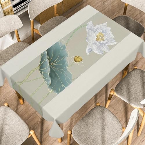 NAZARR Tischdecken Küche Haushalt Chinesische Zen Alten Stil Landschaft Malerei Tischdecke Hause Tisch Dekoration Abendessen Tischdecke Retro Rechteckige Tee Tisch Matte(0,100x160cm39x63inch) von NAZARR