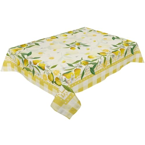 NAZARR Tischdecken Küche Haushalt Sommer-Zitronen-Tischdecke, staubdichte und wischfeste Leinen-Tischdecke for Abendessen, Festliche Party, dekorative Tischdecke(4,140x140cm55x55inch) von NAZARR