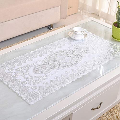 Spitze Elegantes Blumenmuster Tischdecke Couchtisch- Pad European Spitze Tischdecke Vergoldete PVC- elliptische Tischdecke Wasserdichtes - Bügeln Weiche Kunststoff- Matte Tafelkleed 4 Bis 6 Personen S von NAZARR