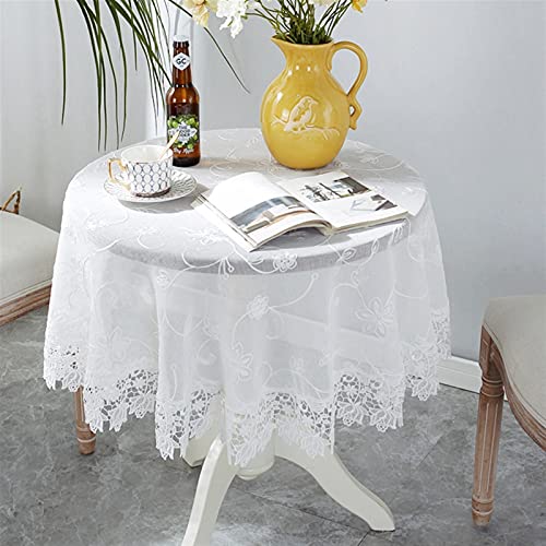 Spitze Elegantes Blumenmuster Tischdecke Organza-bestickte Spitzen-Tischdecke, Esszimmer-Tischdecke, bestickte rechteckige Spitzen-Tischdecke, blumenbestickte Makramee-Tischdecke, 3 Farben 4 Bis 6 Per von NAZARR