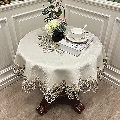 Spitze Elegantes Blumenmuster Tischdecke Rechteckige Spitzen-Tischdecke, blumenbestickte Makramee-Tischdecke, rustikale Tischdecke for Küchenessen, Partys, Picknick, 7 Farben 4 Bis 6 Personen Sitzen K von NAZARR