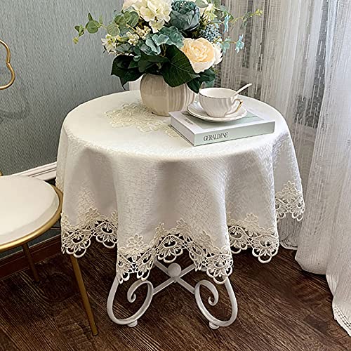 Spitze Elegantes Blumenmuster Tischdecke Rechteckige Spitzen-Tischdecke, blumenbestickte Makramee-Tischdecke, rustikale Tischdecke for Küchenessen, Partys, Picknick, 7 Farben 4 Bis 6 Personen Sitzen K von NAZARR