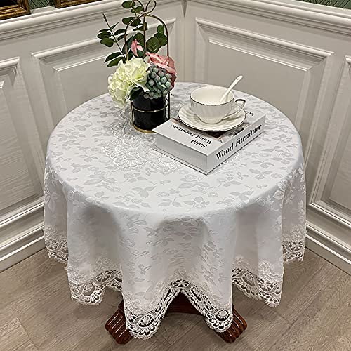 Spitze Elegantes Blumenmuster Tischdecke Rechteckige Spitzen-Tischdecke, blumenbestickte Makramee-Tischdecke, rustikale Tischdecke for Küchenessen, Partys, Picknick, 7 Farben 4 Bis 6 Personen Sitzen K von NAZARR