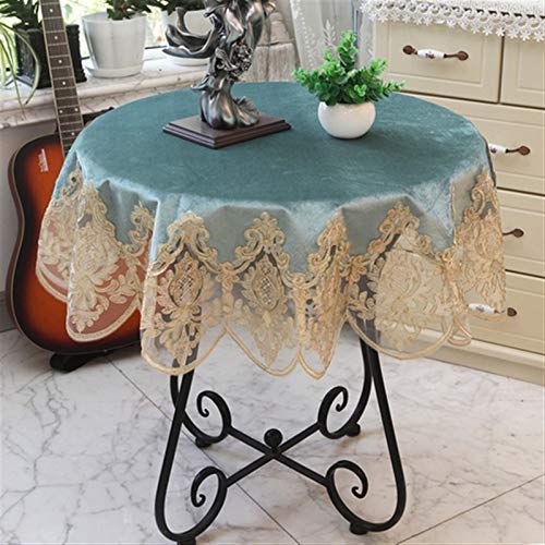 Spitze Elegantes Blumenmuster Tischdecke Spitzentischdecke Pastoral Runde Tischdecke Esstischdecken Home Stickerei Tischdecke Little Rose Flower Bestickte kleine quadratische Tischdecke Ngithstands Co von NAZARR