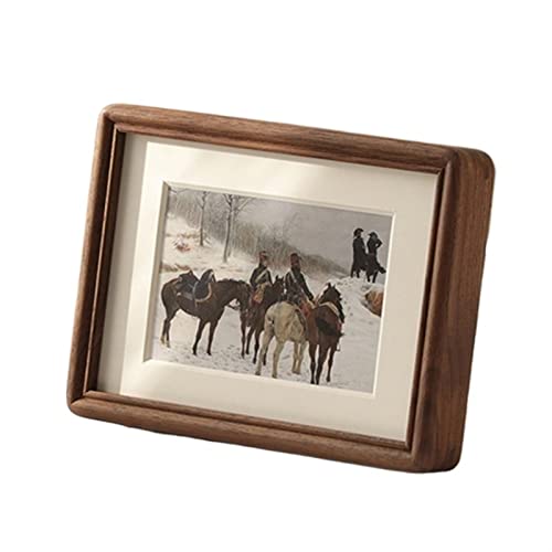 NBHGFF Phoframe Retro-Stil handgefertigter Bilderrahmen aus Holz, vertikal, horizontal, stehend, Desktop-Bilderrahmen, hängende Wanddekoration, 17,8 cm Bilderrahmen von NBHGFF