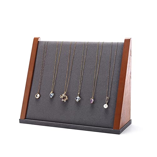 NBHGFF Schmuckständer Halskette Display Boards Schmuck Organizer Staffelei Anzeigen Stand for Ohrring Halskette Kette Anhänger Rack Mikrofaser Schmuckregale(A) von NBHGFF