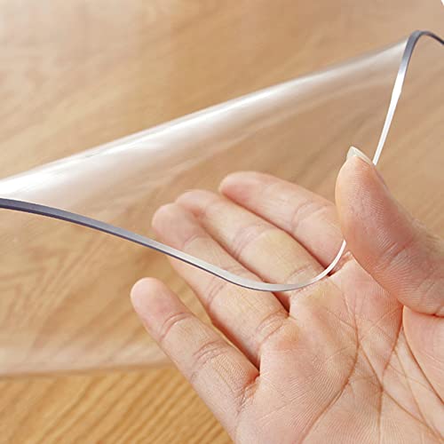 NBKJDSXL Transparente Tischdecken, 1,5 mm dick, PVC-Tischdecken sind rechteckige Quadrate (1,5 mm, 80 x 100 cm) von NBKJDSXL