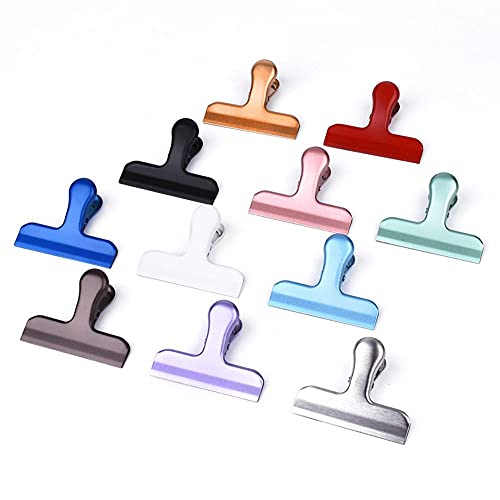 NC 10Pcs Chip Bag Clips Metall Silber Chip Bag Clip Binder Büroklammern Edelstahl Chip Clips Hochleistungs-Bag Clips Luftdichtes Siegel Edelstahl Clips von NC