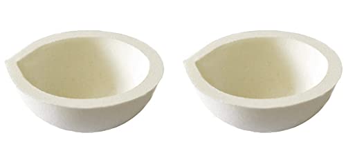 NC LLF Keramik-Tiegelschale, Ofen, Schmelzguss, Verfeinerung, Gold, Silber, 2 Stück von NC