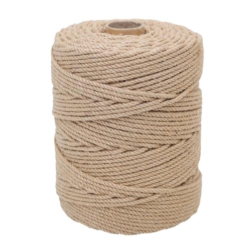 Jute-Schnur, 100 m, natürliches Juteseil für Zuhause, 6 mm Garten-Jute-Schnur, gut geflochtenes Juteseil, Juteschnur für Bastelarbeiten, Floristik, Geschenkverpackungen, Dekoration, Bündelung von NCONCO