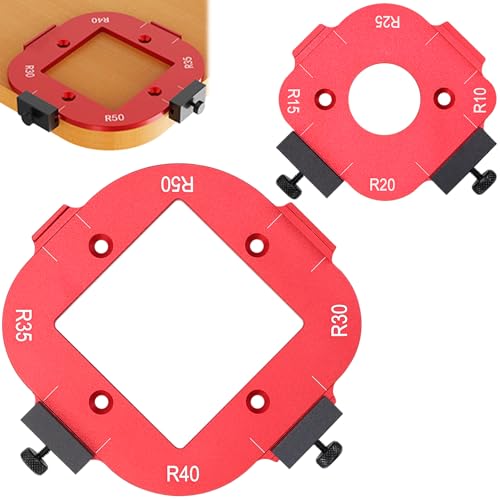 NCTNCX 2 Stück Eckradius-Frässchablonen, Radius Jig Router Schablonen, R10, R15, R20, R25, R30, R35, R40, R50 Radius Jig Router, für Holzbearbeitungs-DIY-Projekte (2) von NCTNCX