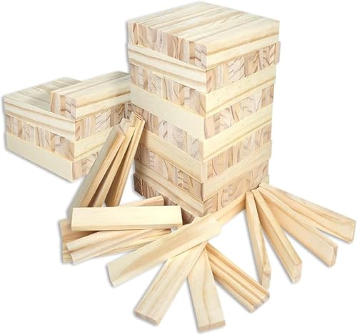 NCZCDZSW Holzklötzchen zum Basteln 50 Stück Holzbausteine 110 x 22 x 8 mm Holzklötze Holzleiste Bastelholz Klötzchen Bastelklötzchen für Heimwerkerprojekte und Deko Bau und Vertäfelung von NCZCDZSW