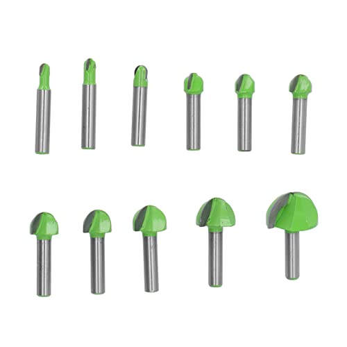 NDNCZDHC 11-teiliges Fräser-Set, 8-mm-Schaft-Fräser, Hartmetall-Rundfräser-Bits für die Holzbearbeitung von NDNCZDHC