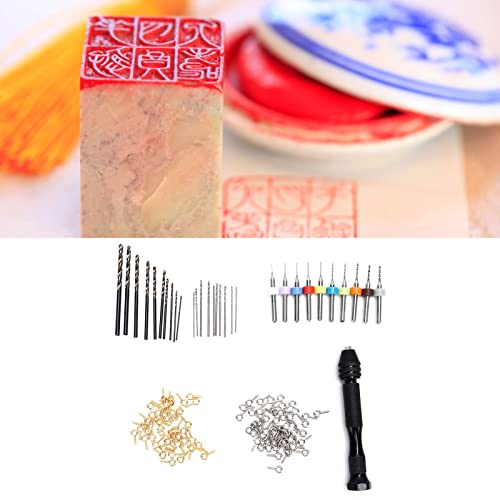 NDNCZDHC 131PCS Hand Drill Set, 20PCS Pin Vise Micro Twist Drills and 10PCS PCB Mini Cutting Bits, Mini Drill Set for Clay Craft DIY Jewelry von NDNCZDHC