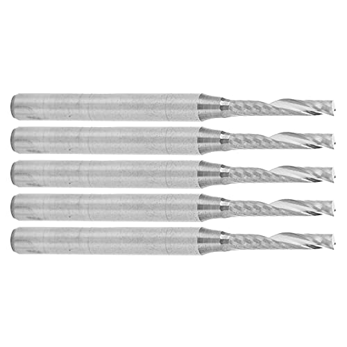 NDNCZDHC 5 Stück CNC-Schaftfräser, 3,175 mm Wolframstahl-Spiral-Schaftfräser, Schaftfräser-Set für die Bearbeitung von Ebenen, Formung von Oberflächen von NDNCZDHC