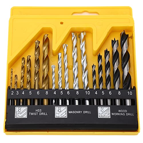 Ndnczdhc 16pcs Bohrbit Set, Hochgeschwindigkeits -Stahl -Drehbohrer -Bits gerade Shank Holzbearbeitung Bohrer Bit -Bit -Bohrer Bit Bit von NDNCZDHC