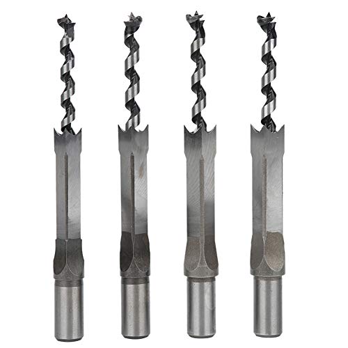 Ndnczdhc 4pcs Quadratlochbohrer Bit Set, 14 mm/12,7 mm/15 mm/16 mm Holzbearbeitung quadratischer Lochbohrer für Holz von NDNCZDHC