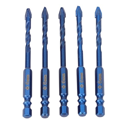 Ndnczdhc 5 pcs exzentrisches Bohrer, 6mm Mauerwerkstraße 1/4in -Hex -Schaftbeton -Bohrer -Bit für Keramik, Fliesen, Beton, Holz Ndnczdhc 5 pcs exzentrisches Bohrer, 6mm Mauerwerkstraße 1/4in -Hex -Schaftbeton -Bohrer -Bit für Keramik, Fliesen, Beton, Holz von NDNCZDHC