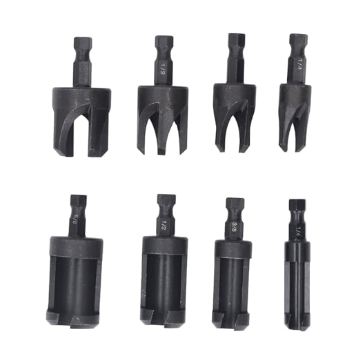 Ndnczdhc 8 Stück Holzstecker Cutter Bohrer Bit Set, 1/4in 5/8in 3/8in 1/2in Bohrerbits 1/4 Zoll Sechskant Shank gerader Holzstecker -Steckerschneider Ndnczdhc 8 Stück Holzstecker Cutter Bohrer Bit Set, 1/4in 5/8in 3/8in 1/2in Bohrerbits 1/4 Zoll Sechskant Shank gerader Holzstecker -Steckerschneider von NDNCZDHC