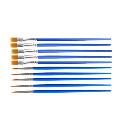 10-teiliges Pinsel-Set mit kurzem Griff, Ölpinsel, Ölpinsel, Aquarell-Detailmalerei von NDRFAWY