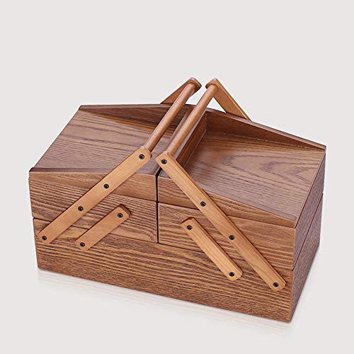 Riesige Leder Schmuckschatulle/Schmuckkästchen/Organizer Holzkiste Schmuckschatulle Kosmetikbox tragbare Halskette Ornament Schmuckschatulle von NDRFAWY