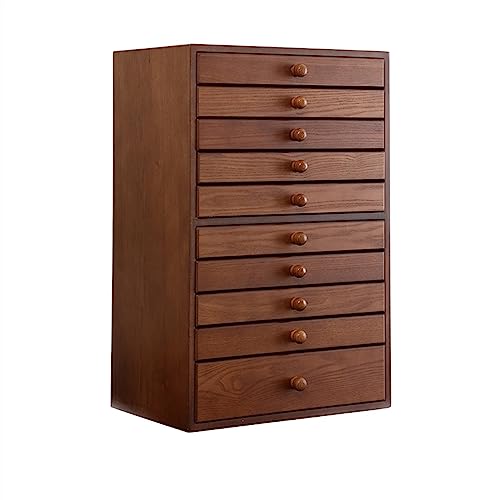 Schmuckschatulle Organizer 10 Schichten Europäischen Stil Große Kapazität Aufbewahrungsbox Holz Antik Mehrschichtig Schmuck Organizer Klein von NDRFAWY