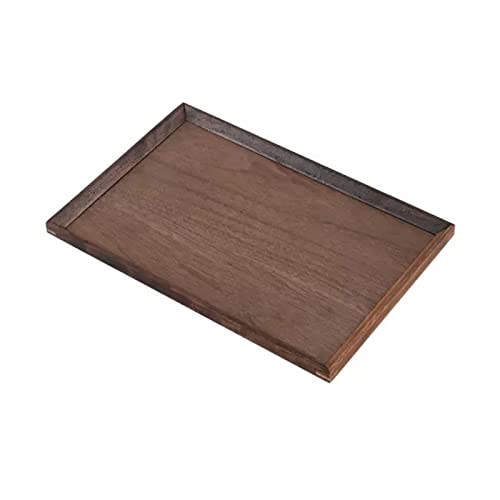 Tablett Haushalt Holz Tablett Nussbaum Tee Tablett Schreibtisch Tablett Lagerung Tablett Café Restaurant Dekorative Tablett von NDRFAWY